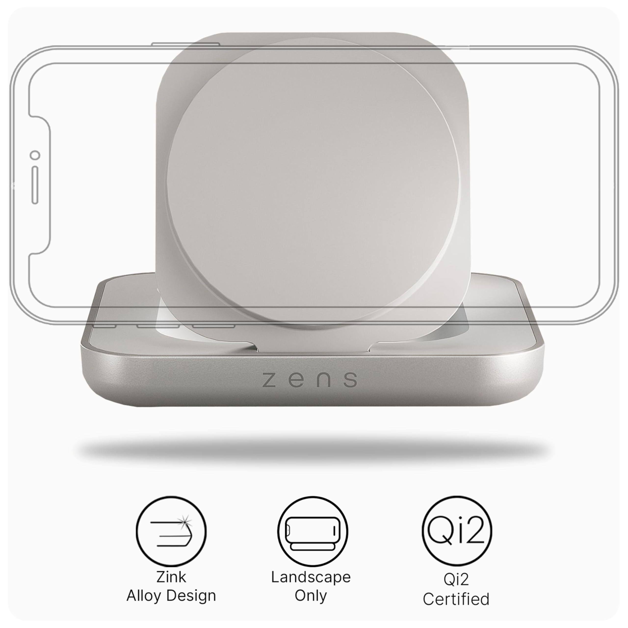 Amazon.com: Zens Magnetic Nightstand Charger | MagSafe Qi2 15W