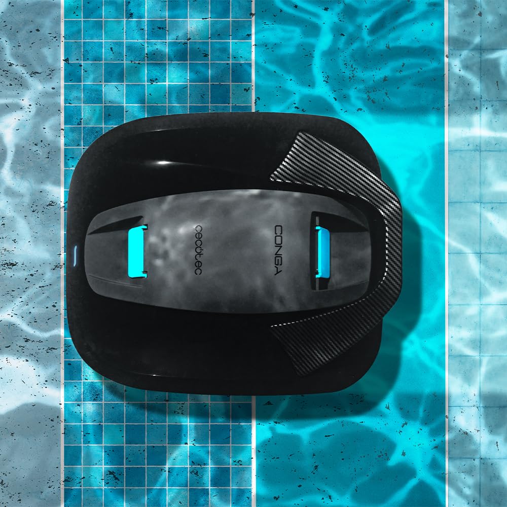 Cecotec Conga Pooldroid 2000 FloorMaster M. powierzchnia 80 m², maks. głębokość 2,5 m, czas pracy 100 min, filtr o wysokiej wydajności 100 μm, 2,5 l, automatyczne czyszczenie podłogi