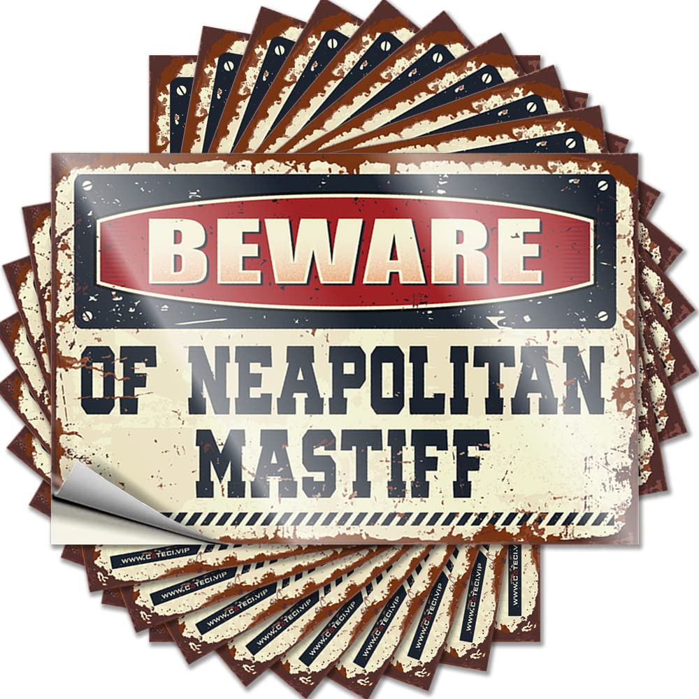 Farmhouse, Quote Funny Bottle Quote Stickers, Autumn No Residue Decals for Luggage | Motorcross Party Favor Custom Beware of Neapolitan Mastiff(12X18CM)