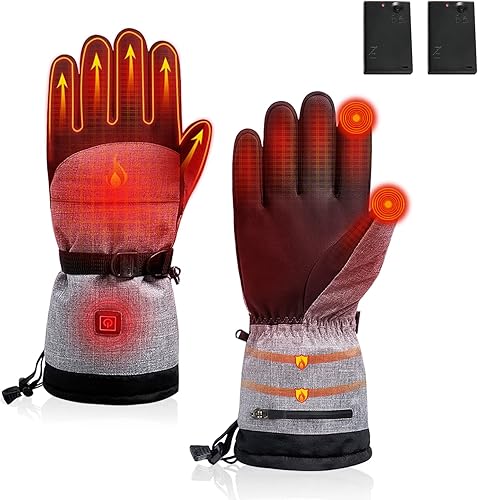 Guantes térmicos de invierno frío para hombres y mujeres, guantes de batería eléctrica para trabajo al aire libre, impermeables, resistentes al