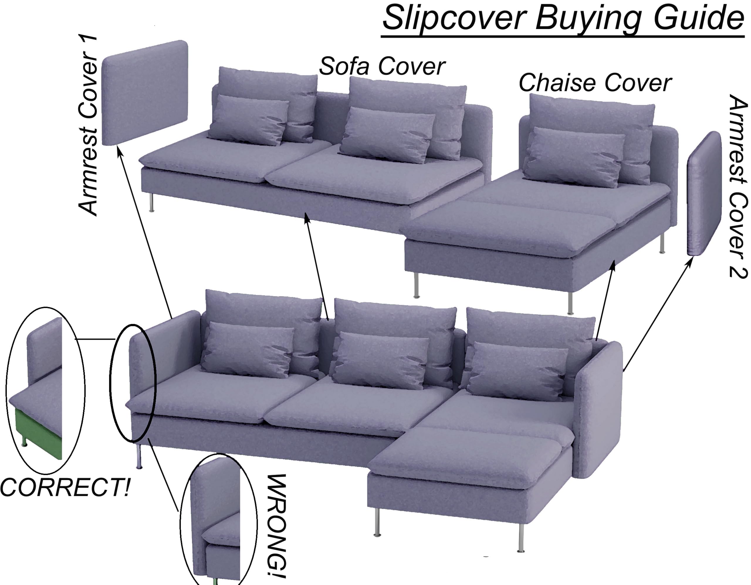 ComfortWorks / IKEA Soderhamn 用 ベルベットカバー Amazon.com: Durable Velvet Fabric Sofa Cover Compatible with IKEA