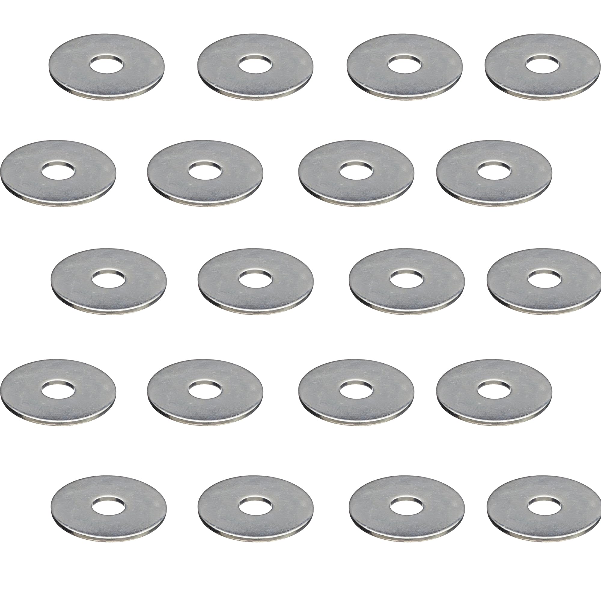 M4 x 16mm Penny Repair Flat Washers Mudguard Grade Style in A4 Stainless Steel 316 Corrosion Resistant Fasteners (Pack of 20)
