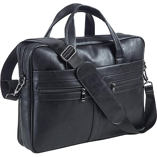 Maleta masculina de couro para viagem de negócios, bolsa mensageiro feita à mão para laptop