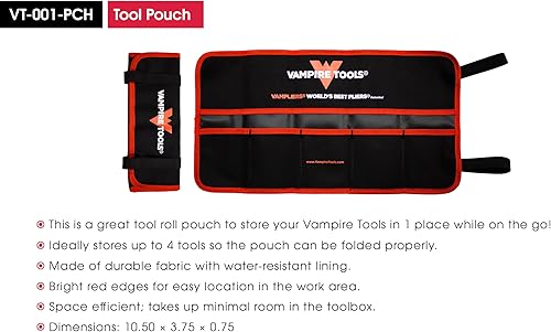 Miniatura 7 de VAMPLIERS BRUTE - Alicates extractores de tornillos de 6.25 pulgadas + bolsa de herramientas. Herramienta multiusos de extracción de tornillos