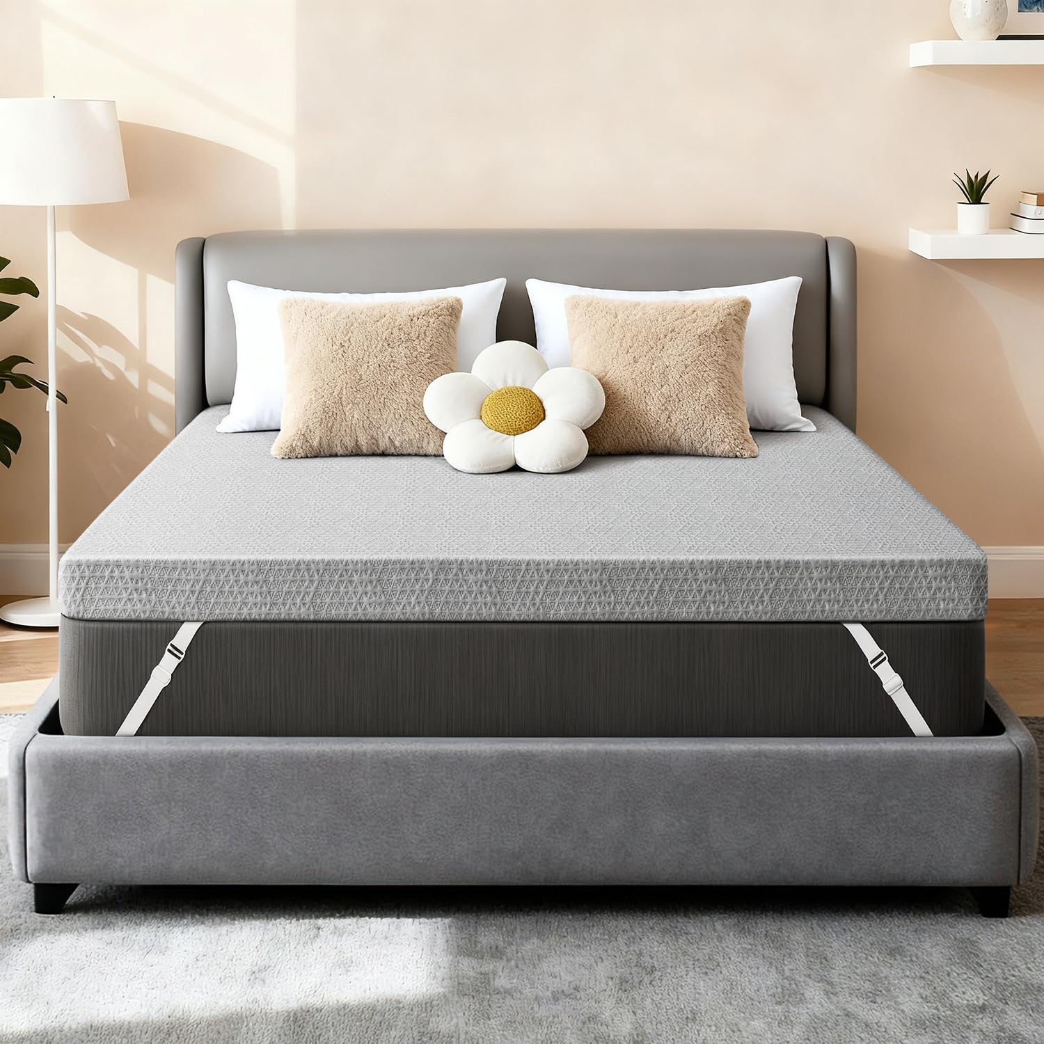 DP DAXPOO 3 Inch Queen Size Extra Firm Mattress Topper