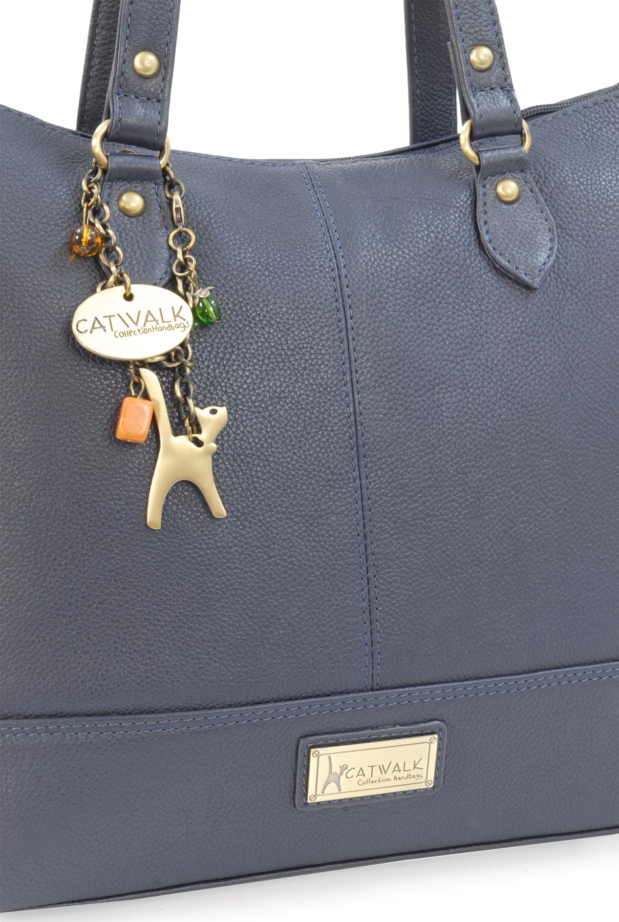 Catwalk Collection Handbags - Bolso de Hombro de Piel - Tote Bag de Mujer - Bolso de Mano Diario - Grande/Mediano - Harper