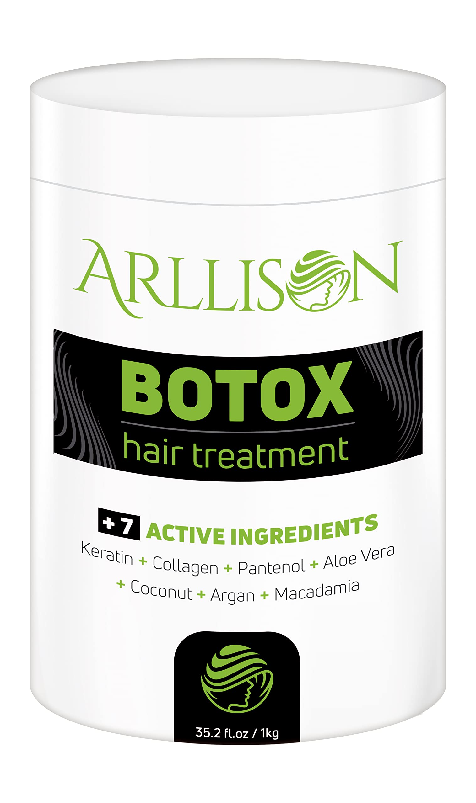 Arllison Botox Hair Treatment With Antifrizz, Soft Shiny Hair With Deep Hydration, Formaldehyde Free, Softens, Moisturizers, Adds Shine,volume control and hair smoothness, Brazilian 35 oz