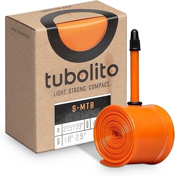Tubolito S-MTB 26" and 27.5"/29" x 1.8-2.5 Inch, 42 mm Presta Valve | Lightest & Smallest Mountain Bicycle Tube | Perfect Spare to Tubeless System
