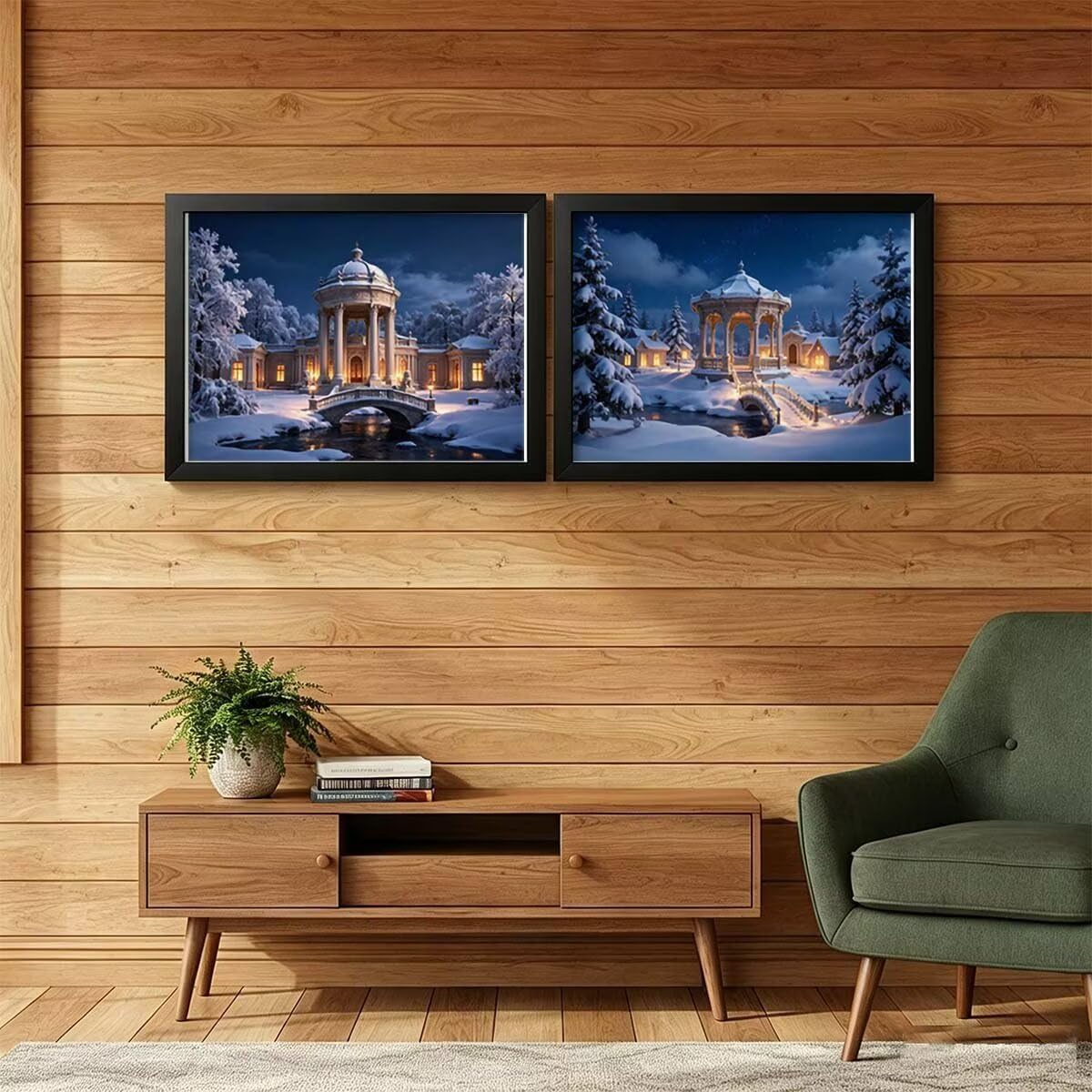 Obraz do ogrodu "zrób to sam", obraz diamentowy 2 sztuki, 135 x 100 cm, L