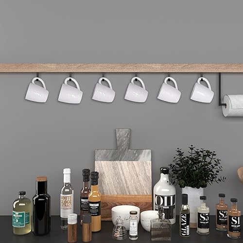 Miniatura 7 de Hoikwo Tazas de regalo, juego de 6 tazas de café blancas elegantes de cerámica blanca de 11.8 onzas, tazas con asa para café, té, cacao, leche,