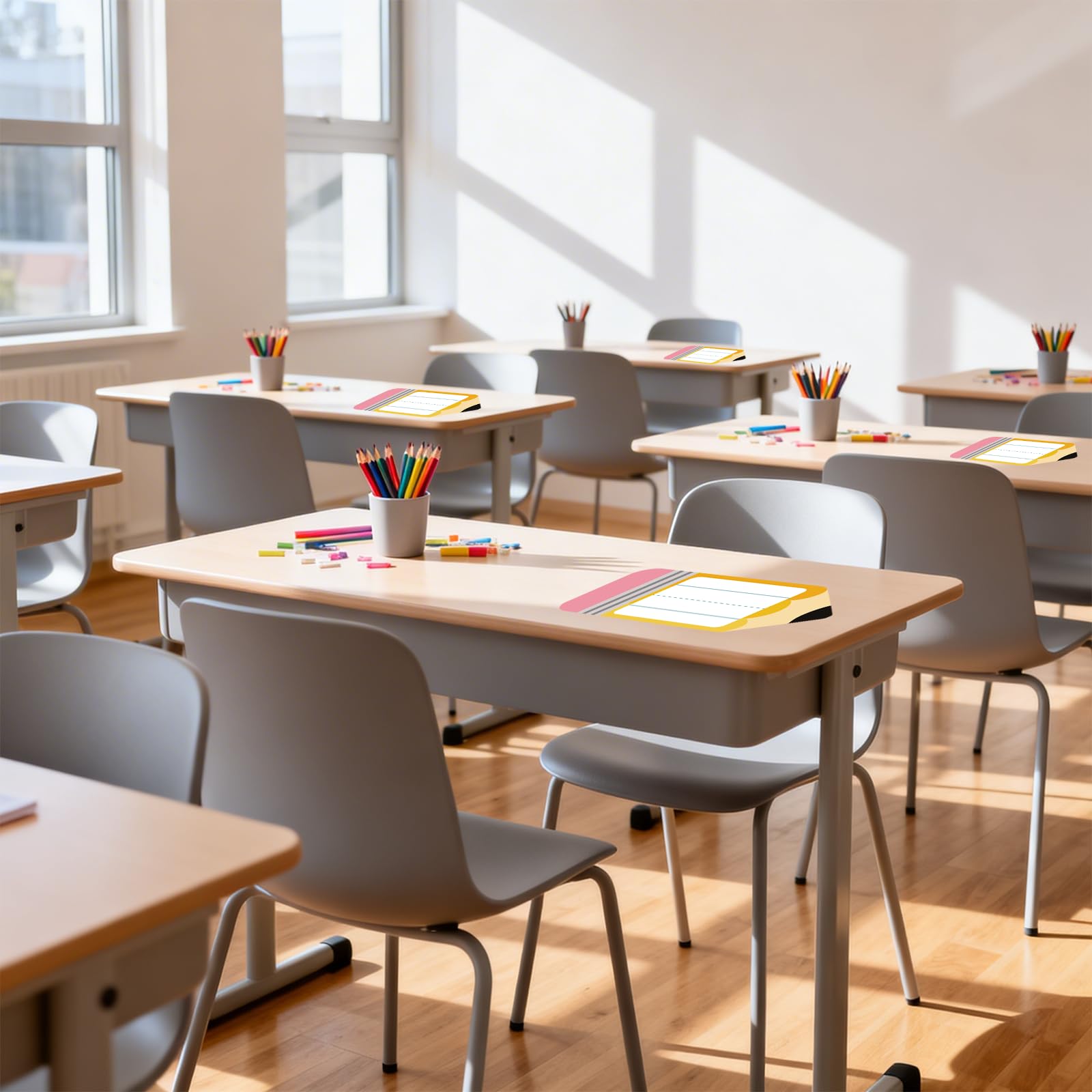 Namensschilder für Klassenzimmer, Schulanfang, Namensaufkleber für Schulbedarf, 25,4 cm, Namensschilder für Lehrer, Schulanfang, Wasserflasche, Party-Dekoration, 56 Stück