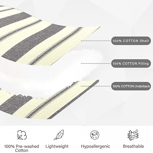 Miniatura 4 de Edredón tamaño Queen  Juego de edredón de hojas botánicas de color blanco azul marino elegante tamaño Queen 100 algodón colcha reversible ligera