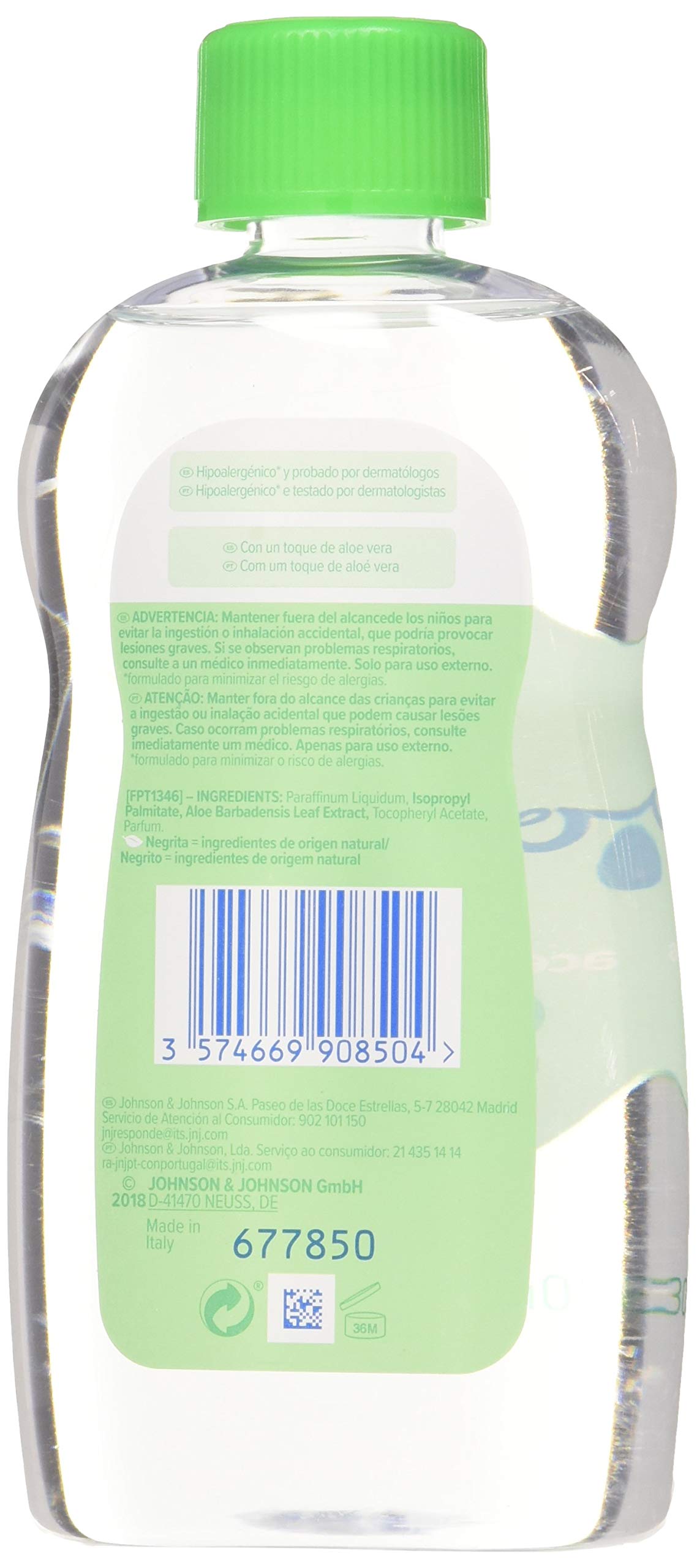 Jhonson & Jhonson Aceite Aloe 300