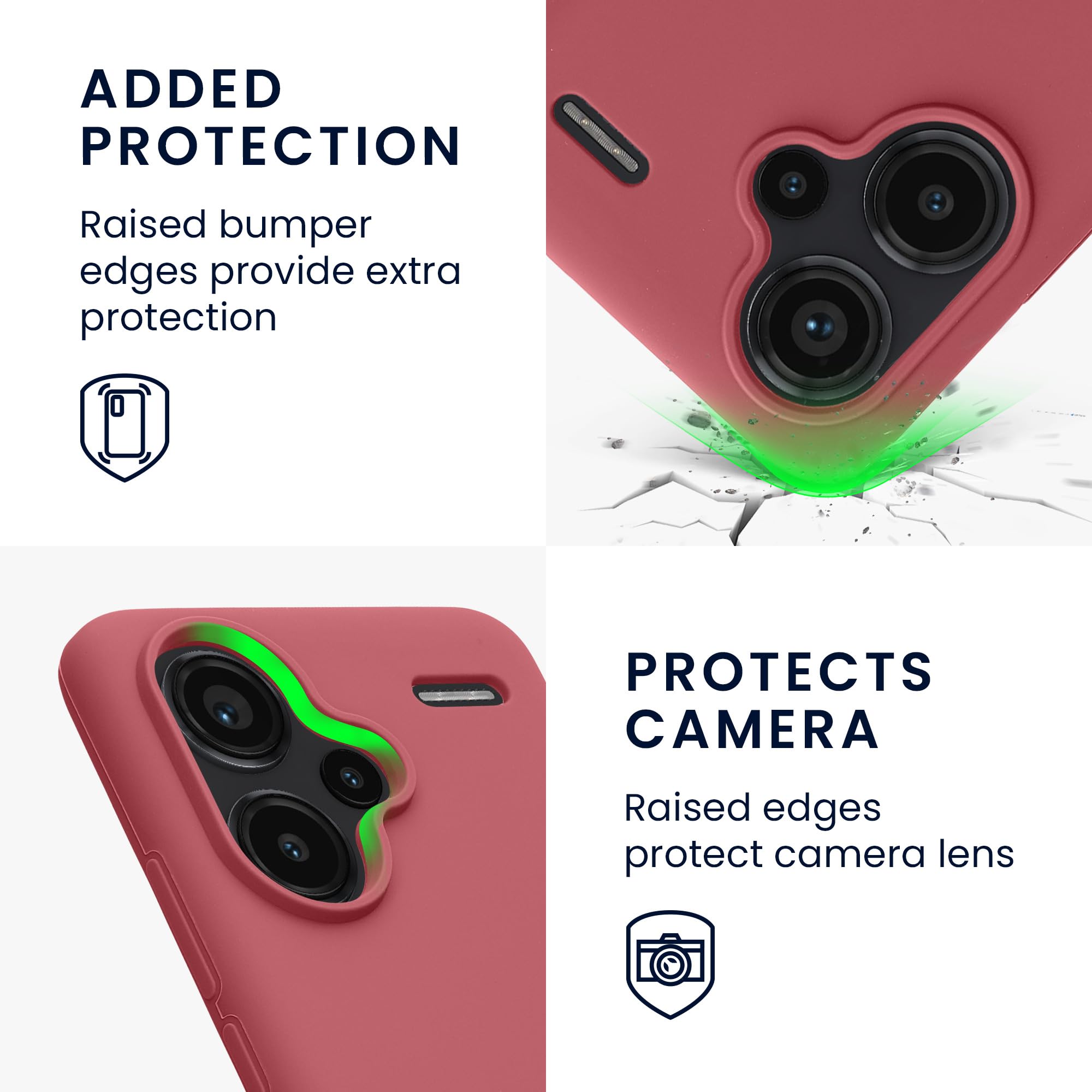 kwmobile Case for Xiaomi Redmi Note 13 Pro+ 5G / Redmi Note 13 Pro Plus 5G Case, Soft Cover, Shockproof Silicone - Image 3