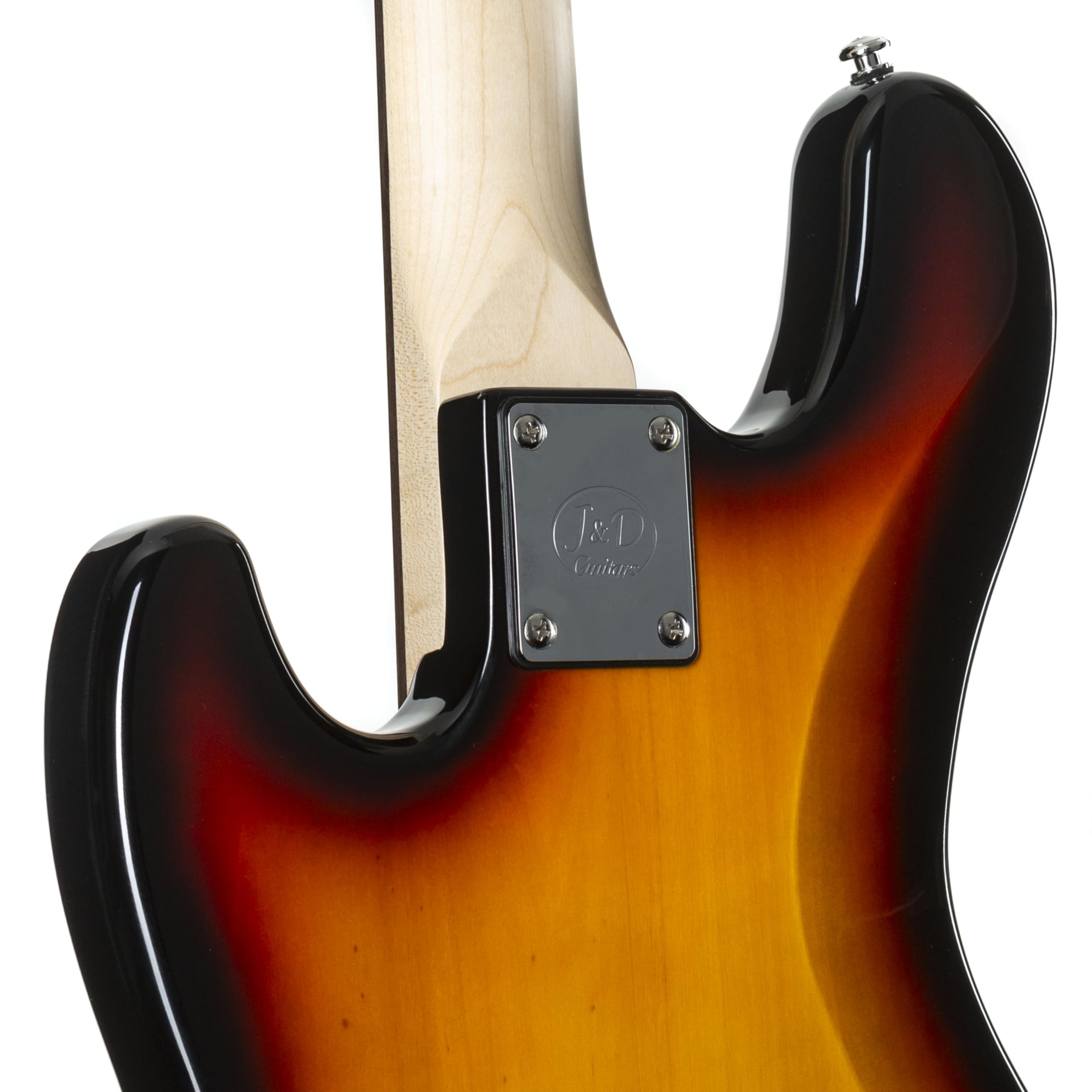 J & D JB Fretless Bass (3-Tone Sunburst) - Basso elettrico a 4 corde