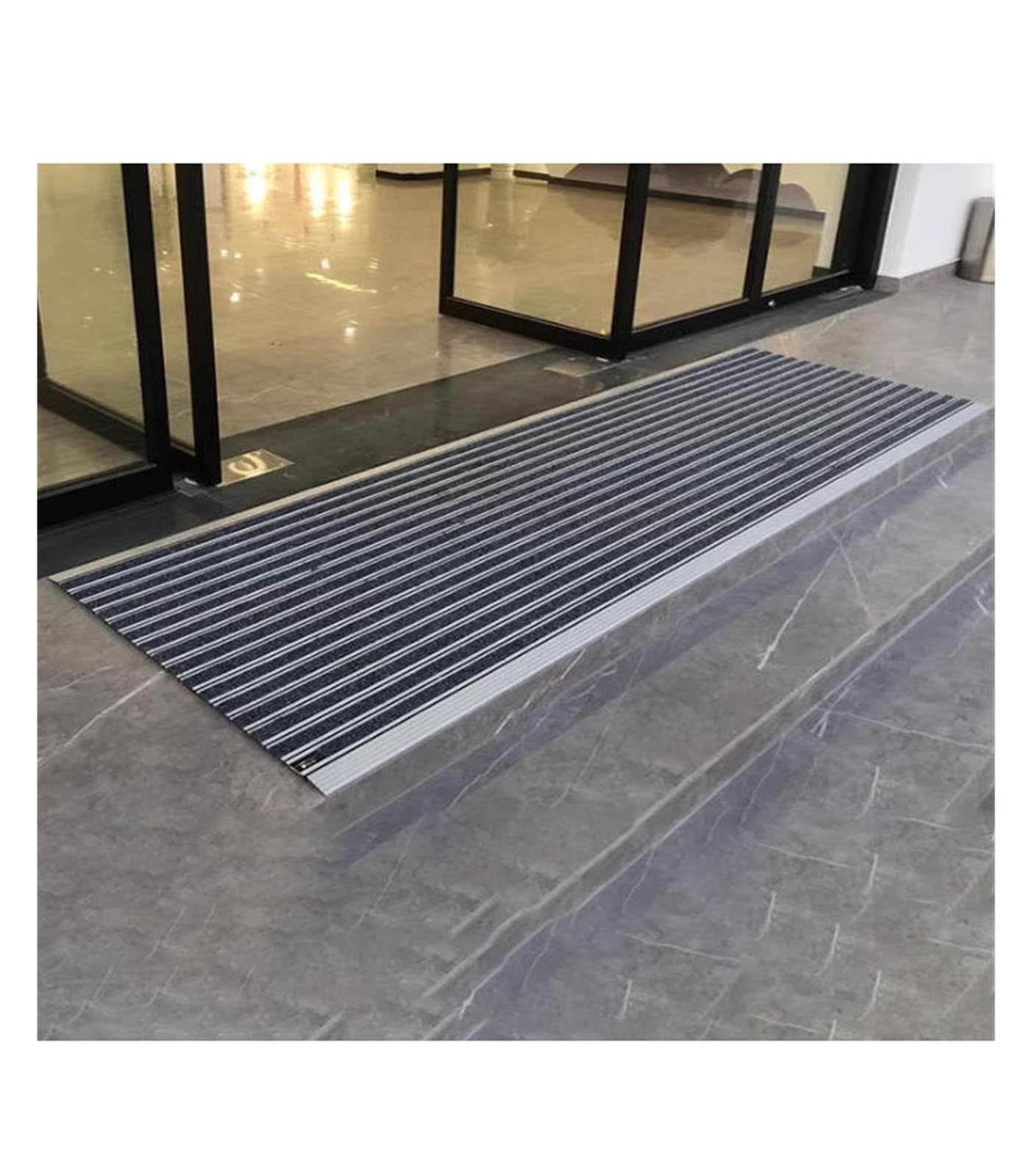Paillasson commercial en aluminium robuste et lavable pour garage, cuisine, restaurant