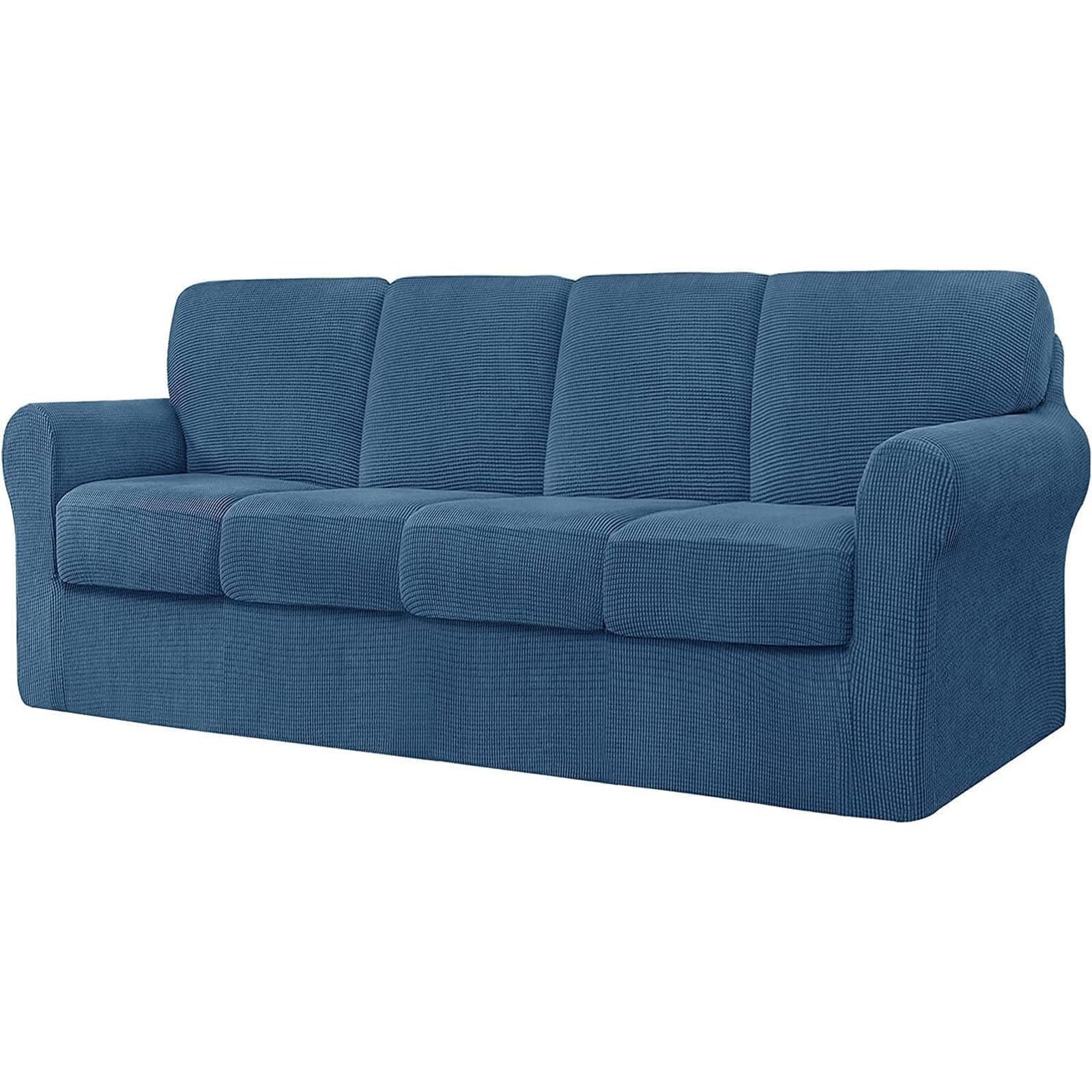 Housse de canapé extensible jacquard 4 places convertible