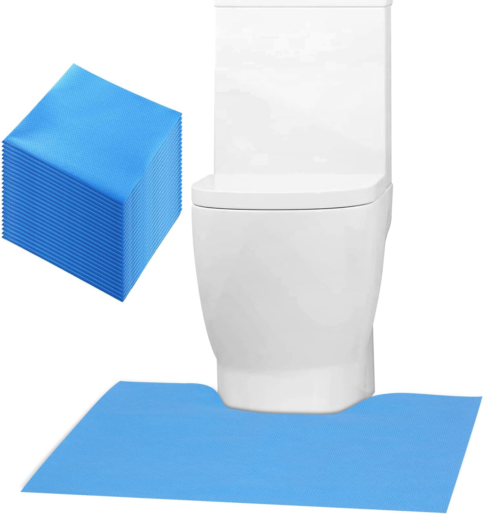Upgraded 50 Pack Disposable Toilet Mats,Super Absorbent