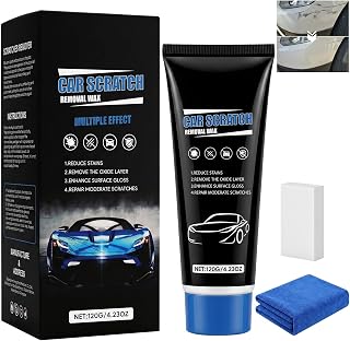 Kratzer Entferner Auto 120g mit Schwamm & Tuch, Autopolitur Kratzer Entfernen für Autolack, Lackkratzer Entferner Auto, Car Scratch Remover, Autolack Reparatur Polieren Paste