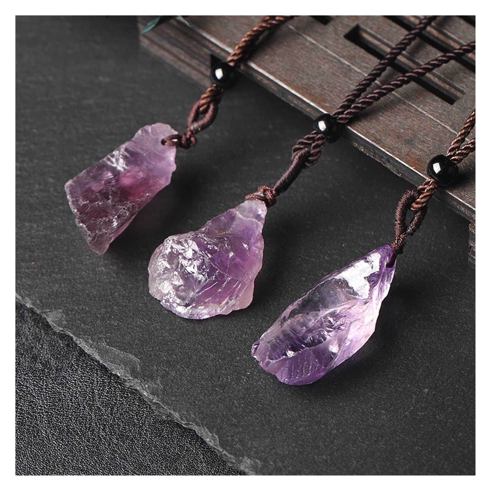 RARA Piedra Preciosa Cristal Natural para Mujer o Colección Mineral, con Zapatilla de Ámbar Rosa y Esmeralda Roja como Regalo
