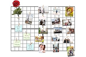 Decorative Wire Wall Grid Set for Photo Display & Party Decor