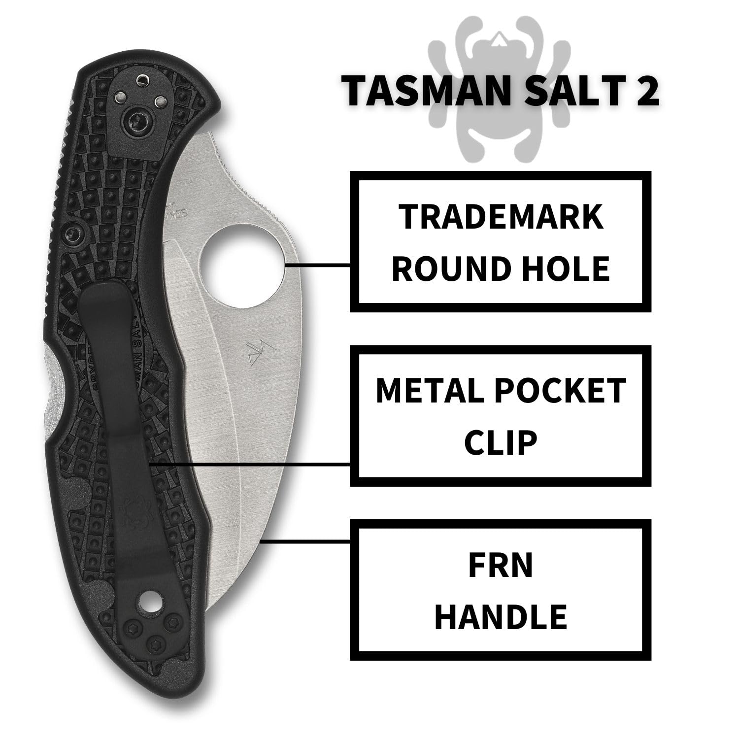 Amazon | スパイダルコ(Spyderco) タスマンソルト2 H-1 ブラック 波刃 