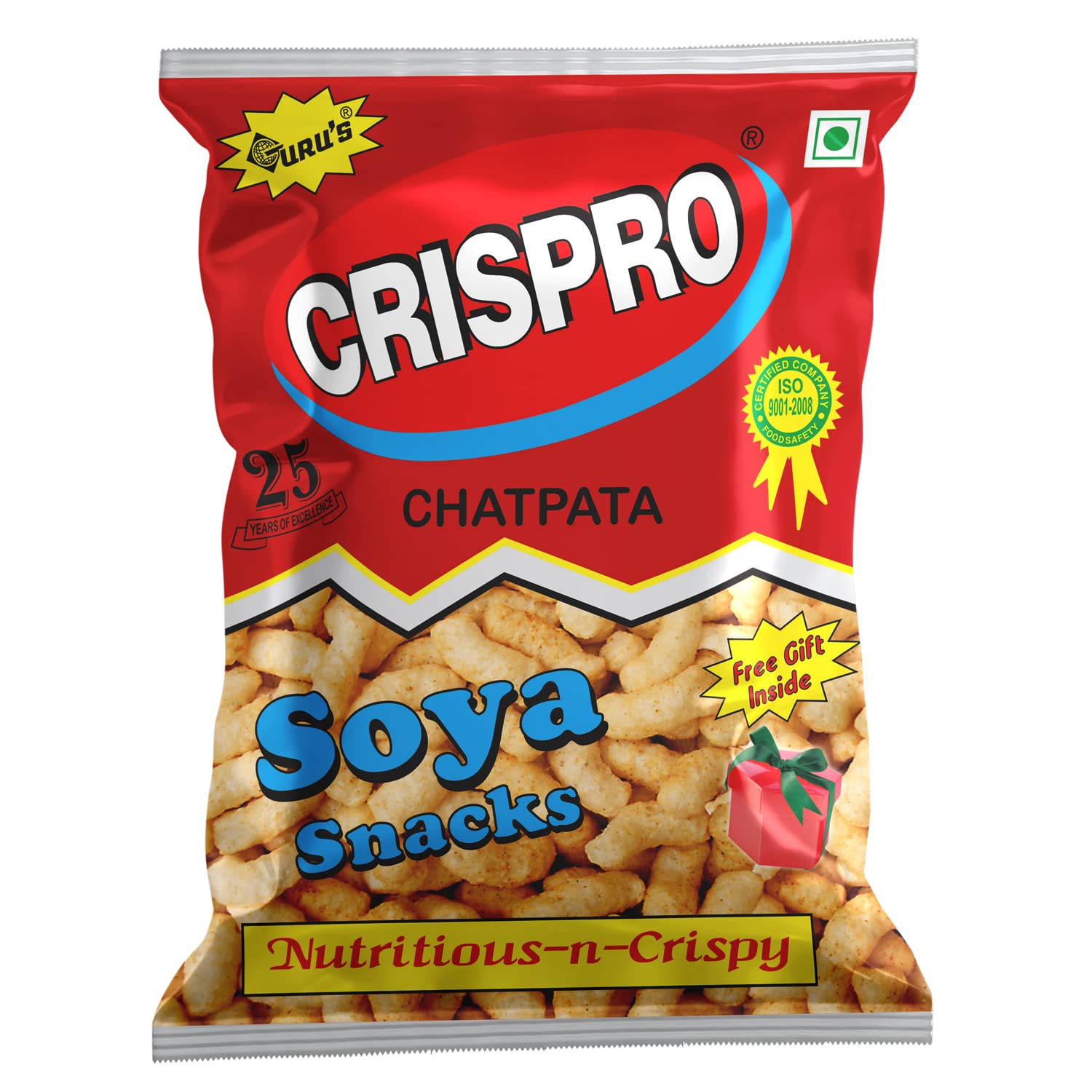 Gurus CRISPRO (Chatpata) Tasty Soya Snacks 100gm Each | Spicy Healthy Indian Snacks | Everyday Healthy and Hygenic Snacks (Pack of 24) (B09ZDCGYWZ) Amazon Price History, Amazon Price Tracker