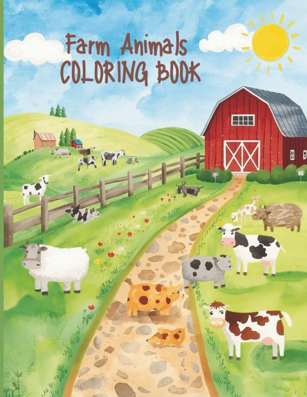 Farm Animals Coloring Book: Adorable Farm Animals Coloring Adventure for Toddlers