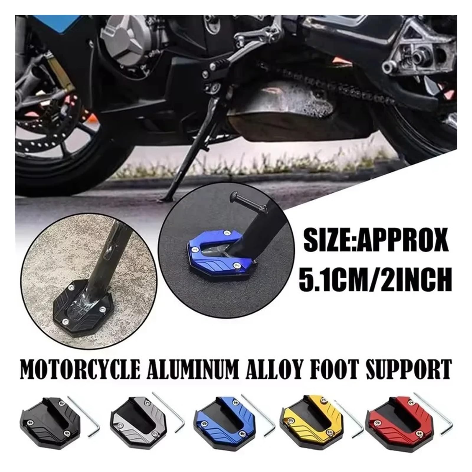 Piastra cavalletto moto Lega di alluminio (Oro)