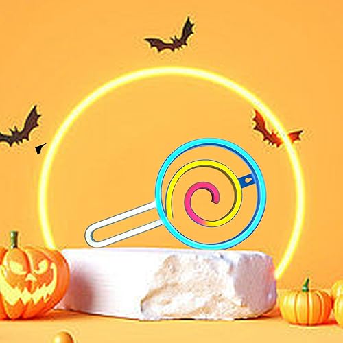 Miniatura 5 de ENUOLI Letreros de neón de piruletas LED de luz de neón para decoración de pared, funciona con USBbatería en forma de caramelo, luces de pared para