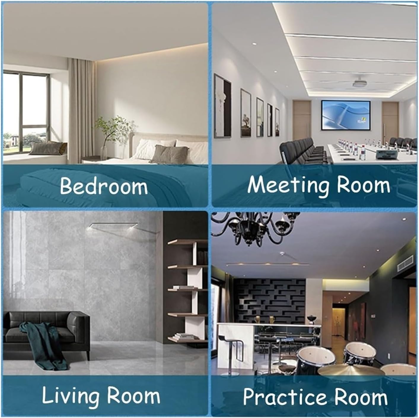 防音フォーム防音板 騒音音響発泡パネル、厚さ3cmの音楽録音スタジオ遮音綿、自己粘着耐火性難燃性遮音マット (Color : Yel