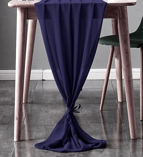 Miniatura 10 de MDS - Paquete de 5 caminos de mesa de gasa naranja de 10 pies de largo de 29 x 120 pulgadas de largo, romántico, rústico, transparente, para boda,