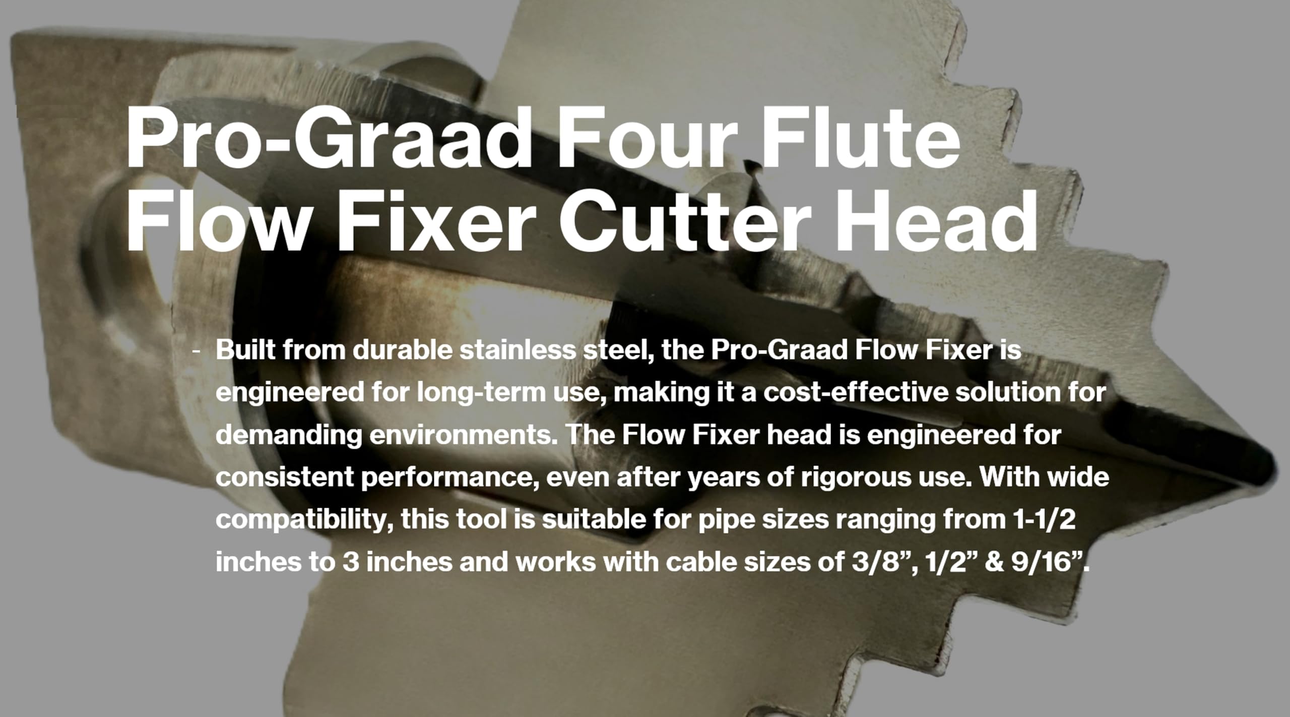 Pro-Graad 2" Flow Fixer Drain Cleaner Plubing Snake Cutter Head For 2 - View #11