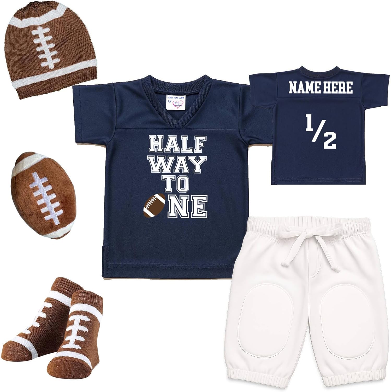 Boys Half Birthday Personalized Halfway To One Outfit