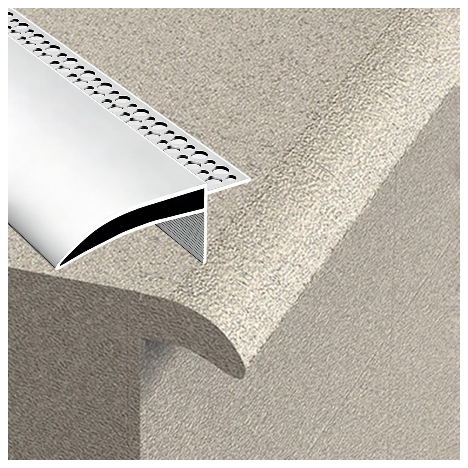 LXLZYXSF Recessed Hidden Drip Edge Flashing for Window Sills Roof Eaves, Aluminum Paintable Trim Rain Diverter, Modern Architectural Exterior Design DIY(W 65mm(2 9/16"),L 220cm/86.6")
