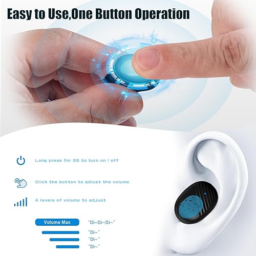 Miniatura 4 de Tangsonic Audífonos recargables para personas mayores con cancelación de ruido, amplificadores auditivos pequeños en el oído, sin chirridos y