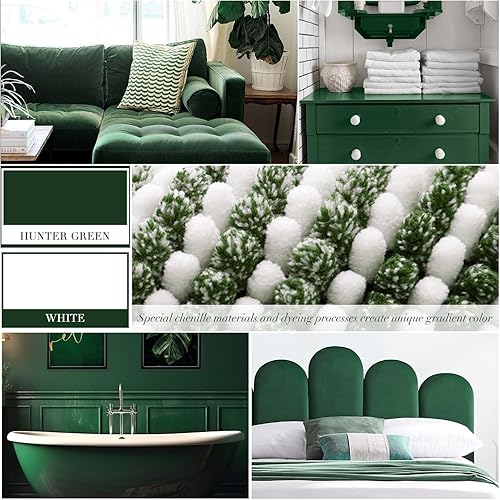 Miniatura 106 de BSICPRO Juego de alfombras y tapetes de baño, 2 piezas de felpilla gruesa y absorbente, antideslizantes, suaves y peludas para baño, lavables a