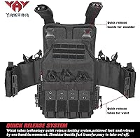 Vista 5 de BOMTURN Chaleco táctico de airsoft mejorado para exteriores