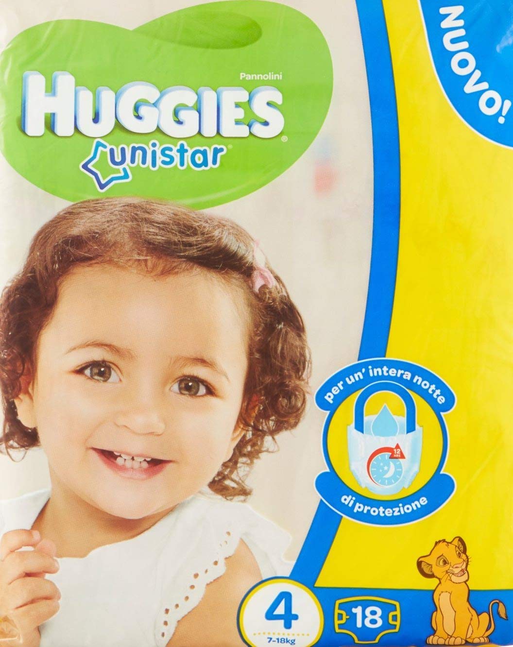 Huggies Unistar Windeln, Größe 4 (7-14 kg) 4 x 18 Windeln