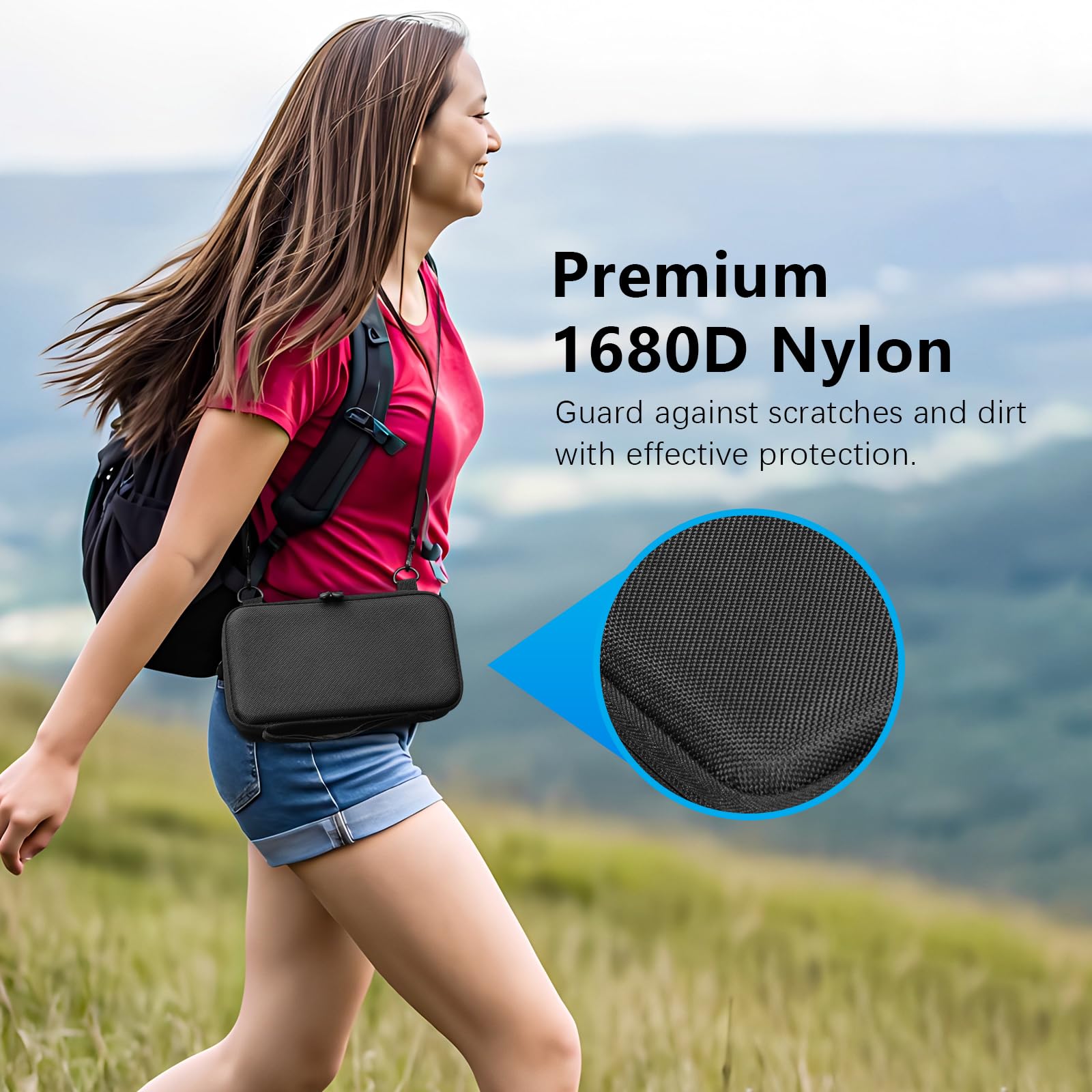 FPVtosky Étui de Rangement Portable en Nylon pour DJI OSMO Mobile 8/7/7P, Noir