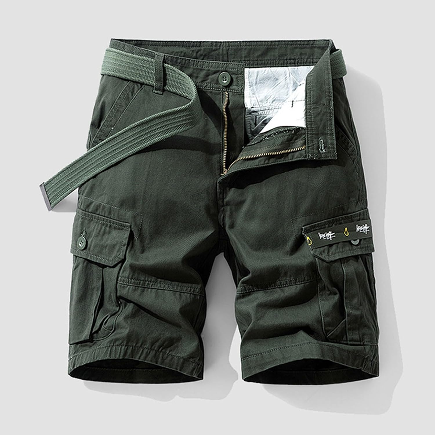 Men's Lightweight Cargo Shorts Tactical Outdoor Summer Causal Work Hiking Strectchy Pants Multi-Pocket, M-3XL