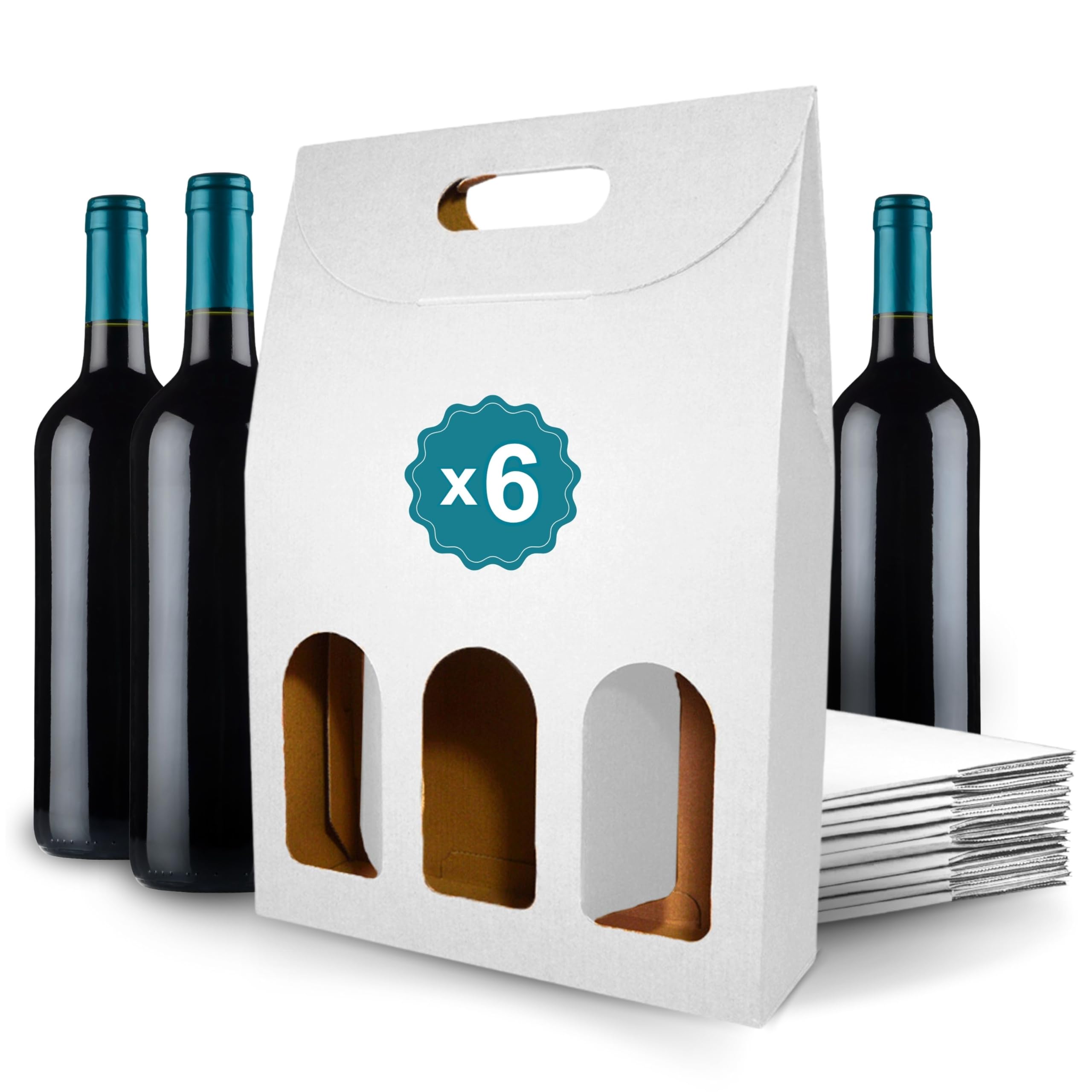 50 Sacs Cadeaux Noir Pour 2 Bouteilles De Vin – SHAIDOJIO Pochette Kraft Élégante Avec Poignée Et Séparateur, Idéal Mariage, Noël, Anniversaire
