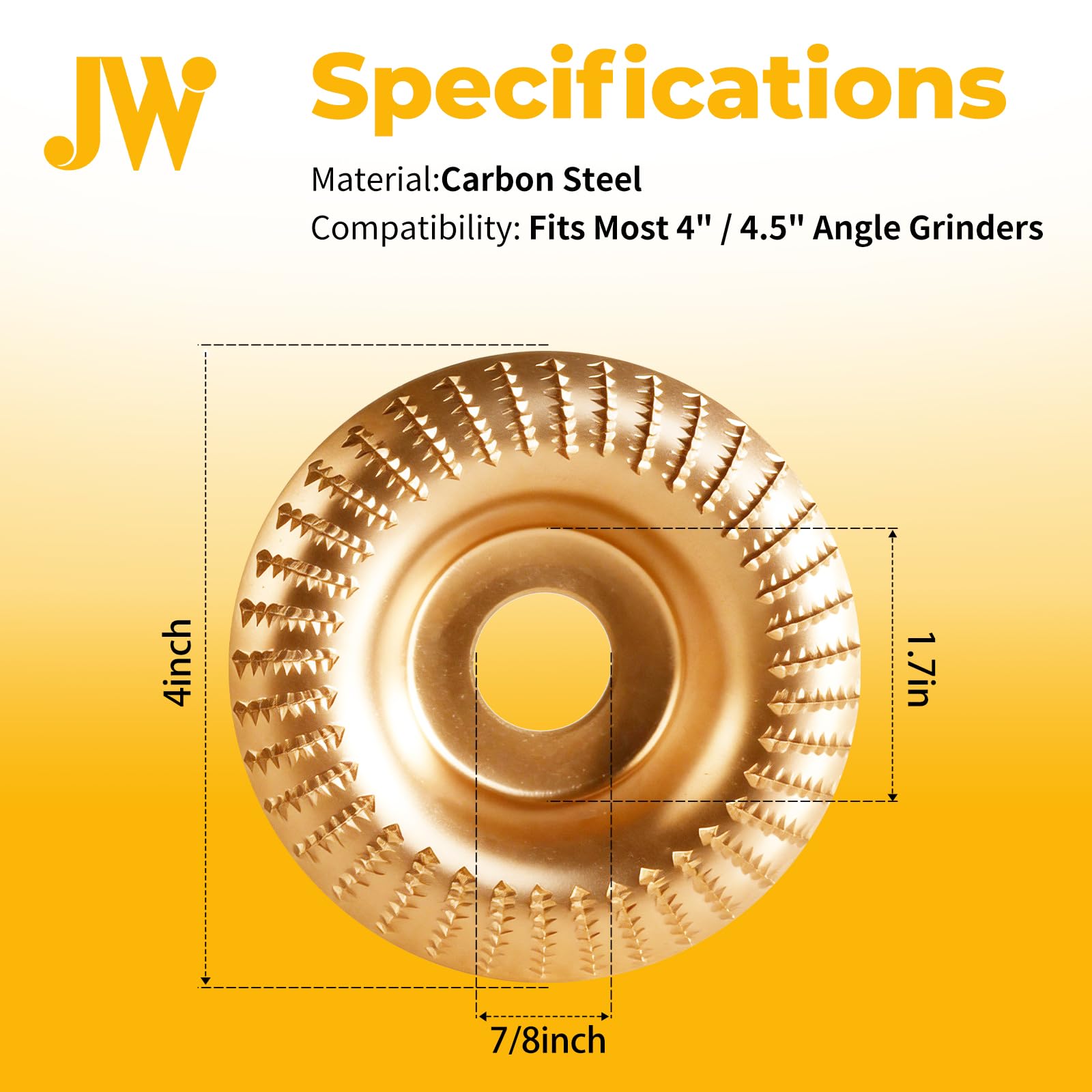 Wood Carving Discs Kit - 15 Piece for Angle Grinder -3