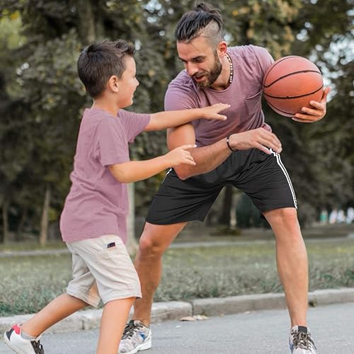 Miniatura 6 de Runhit Pantalones cortos de gimnasio para hombre, paquete de 3 pantalones cortos deportivos para hombre, 9 pulgadas, para entrenamiento, baloncesto,