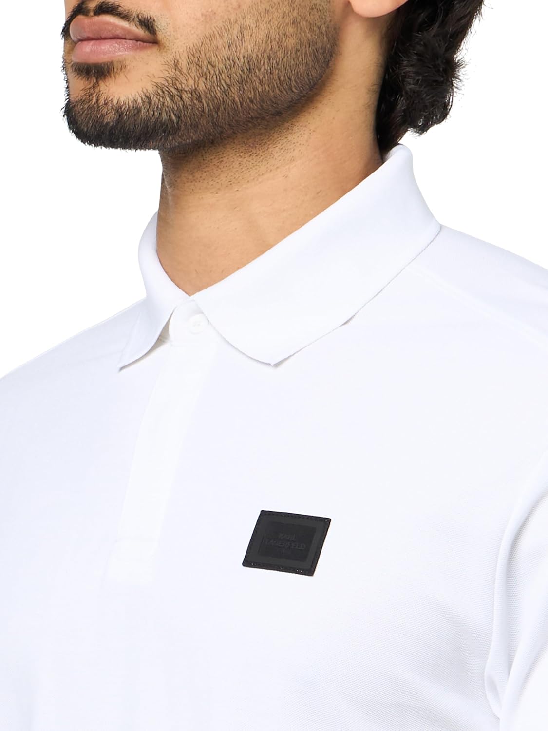 KARL LAGERFELD Men's Collared Short Sleeve Pullover Polo