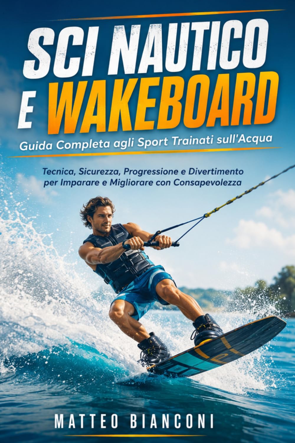 SCI NAUTICO E WAKEBOARD Guida Completa agli Sport Trainati sull'Acqua: Tecnica, Sicurezza, Progressione e Divertimento per Imparare e Migliorare con Consapevolezza