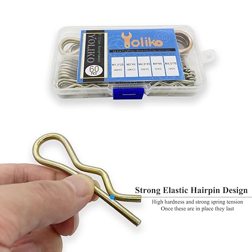 Miniatura 31 de 48 piezas de pasador de enganche, clips R, pasadores de retención, pasadores de chaveta de tractor, pasadores de pelo, surtido de pasadores