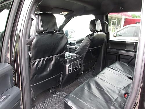 Miniatura 2 de Durafit Seat Covers, Ajuste exacto para Ford F150-F550 2015-2024 Cubos delanteros fabricados en vinilo gris oscuro impermeable
