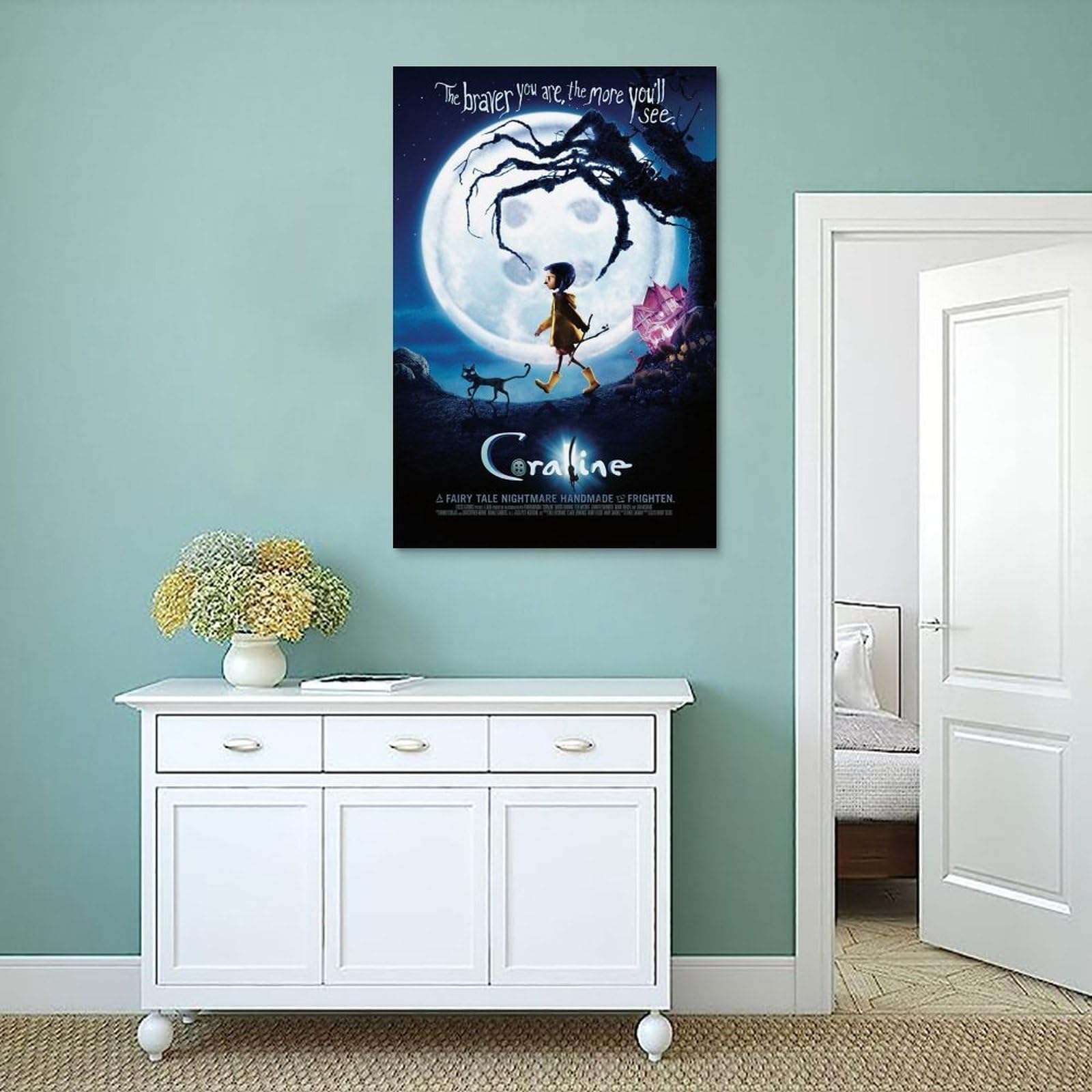 Amazon.co.jp: ホラー映画ポスター キャンバスアートポスター 寝室装飾