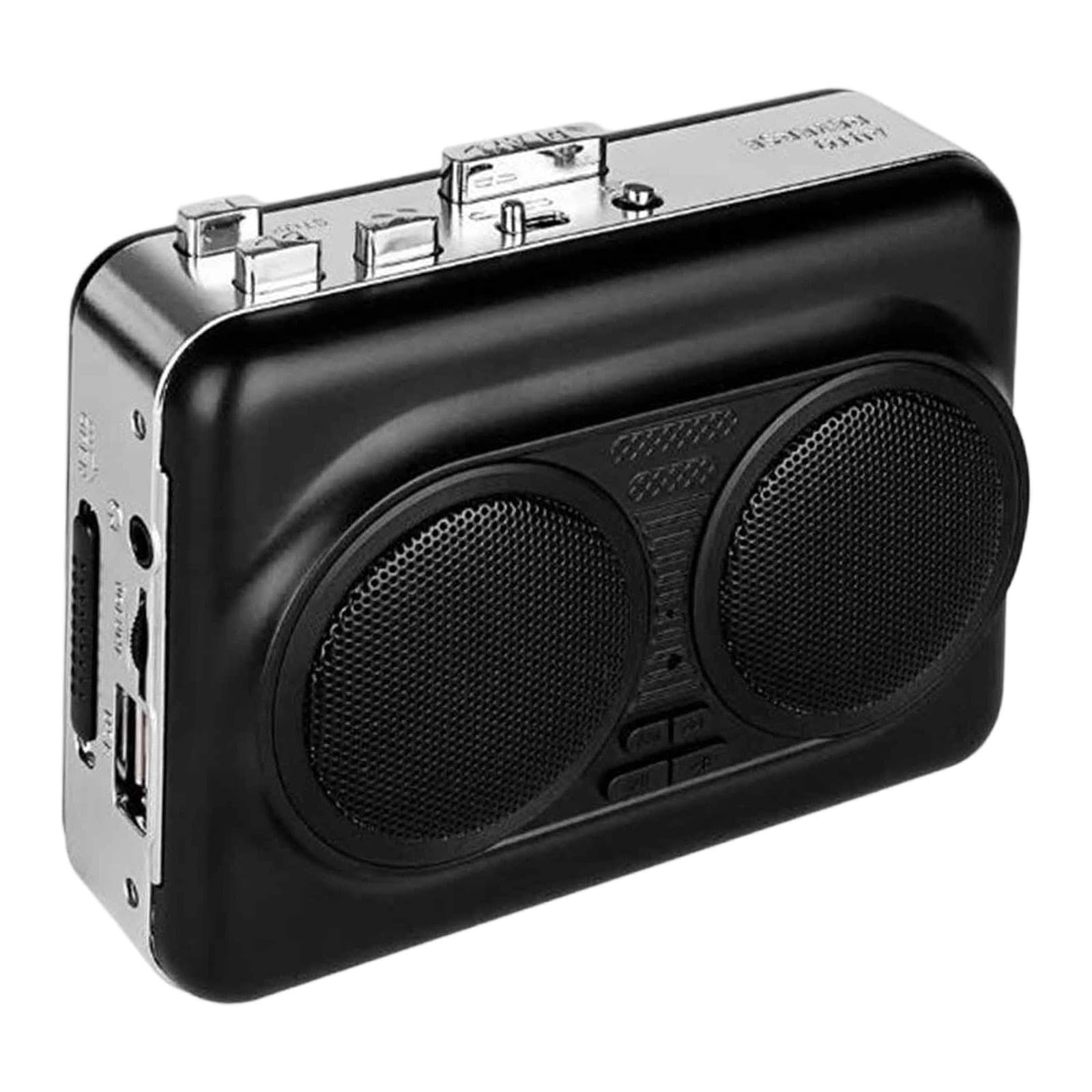 BNF® Cassette to MP3 Converter USB Office with Earphone Jack Cassette Tape Player Black-Electronics-Portable Media Players-Cassette Players